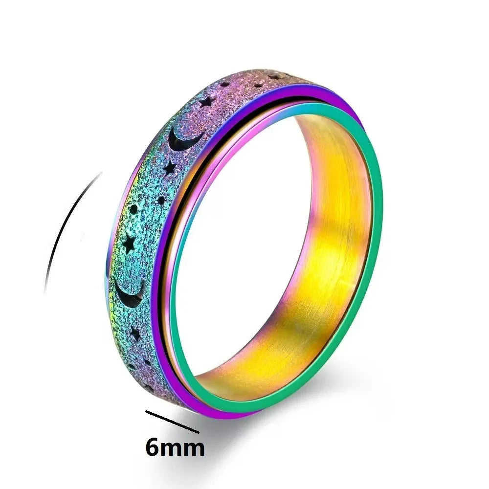 Roterende ring med halvmåner for menn i blått