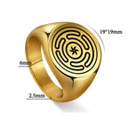 Ring Hecates hjul Strophalos Wiccan hekseri guld