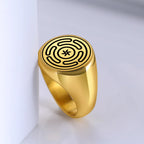 Ring Hecates hjul Strophalos Wiccan hekseri guld