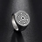 Ring Hecates hjul Strophalos Wiccan hekseri sølv