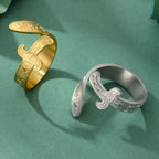 Ring med Ali Zulfiqar-sverd, arabisk symbol, gull