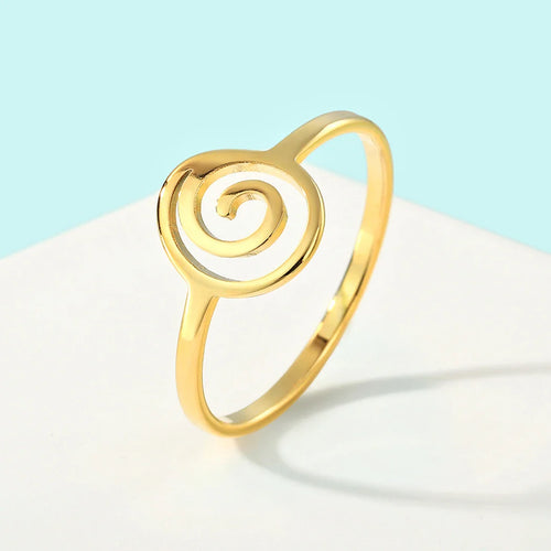 Geometrisk Spiralring guld
