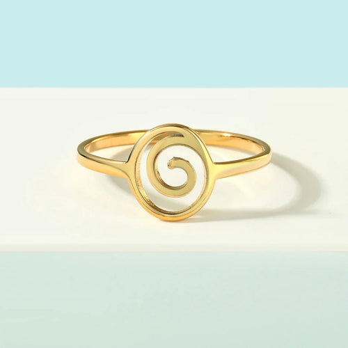 Geometrisk Spiralring guld