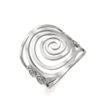 Bred spiralring til kvinder i sølv
