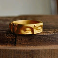 Buddha-hoved ring i guld