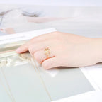 Ring Triquetra Keltisk Treenighedsknude i guld