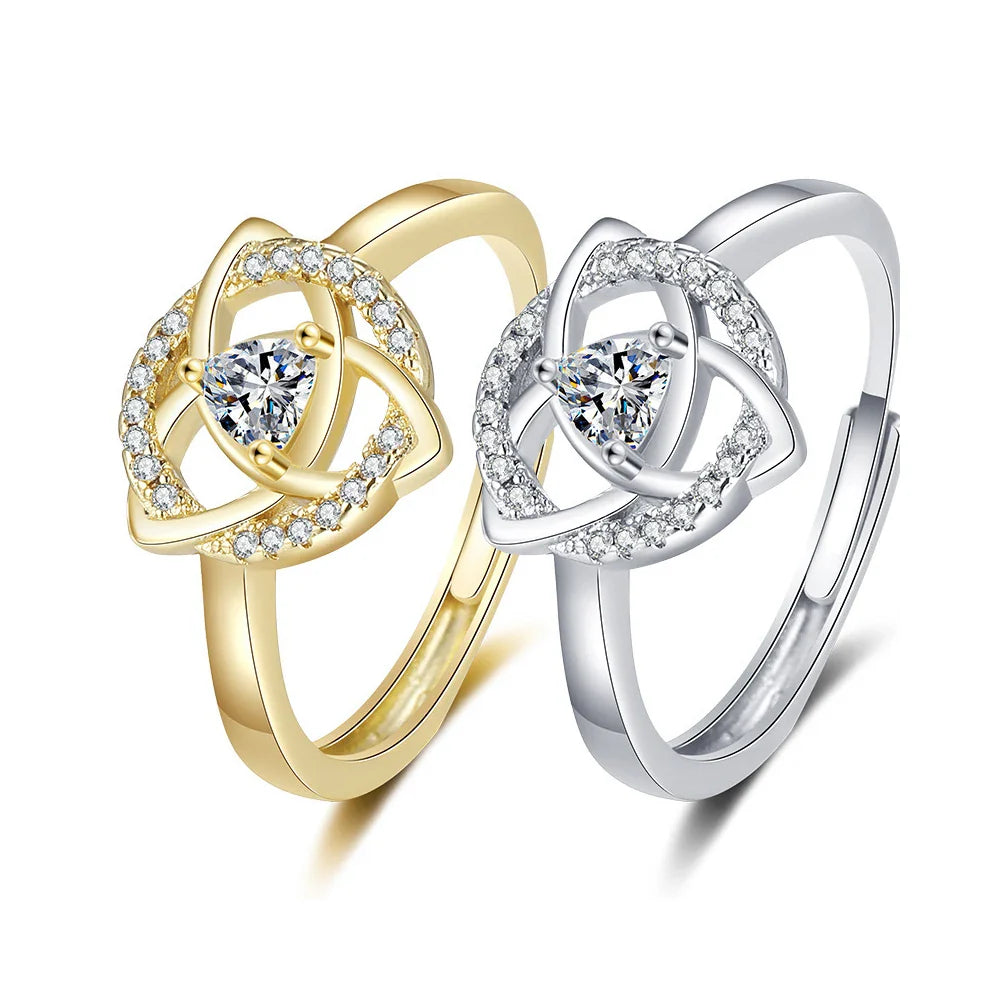 Prsten Triquetra Uzel Trojice Irský Keltský zlatý