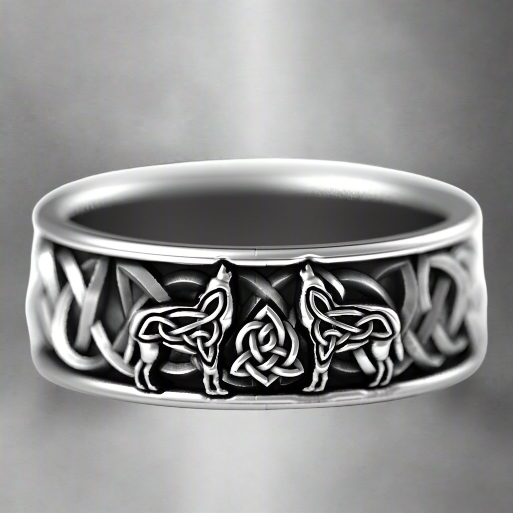 Viking Fenrir ring for menn