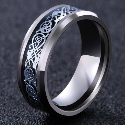 Viking Jarl ring sølv og sort