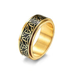 Viking Ragnar ring med roterende guldring