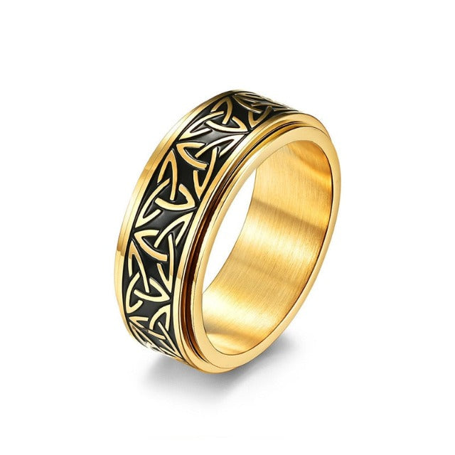 Viking Ragnar ring med roterende guldring