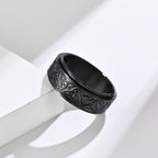 Viking Ragnar ring med roterende sort ring