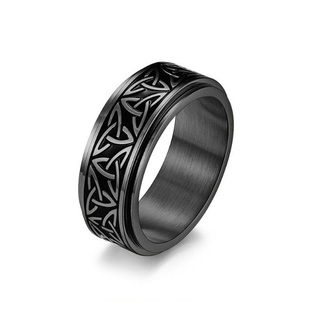 Viking Ragnar ring med roterende sort ring