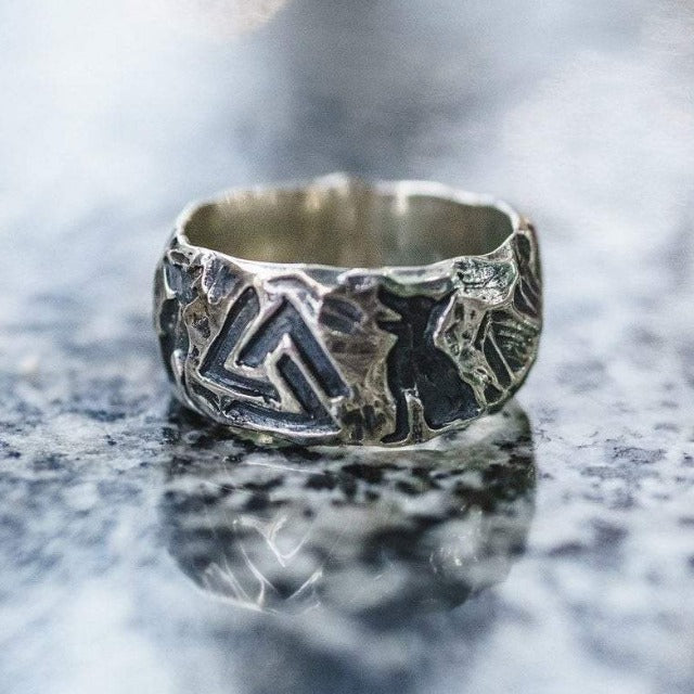 Viking Valknut ring