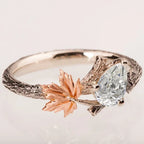Vintage ring med efterårsblad