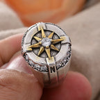Vintage kompassrose ring