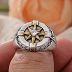 Vintage kompassrose ring