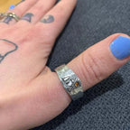Vintage ring Bjerge og sol