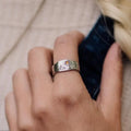Vintage ring Bjerge og sol