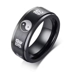 Yin Yang ring farve Sort