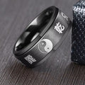Yin Yang ring farve Sort