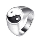 Yin Yang ring herre dame sølv