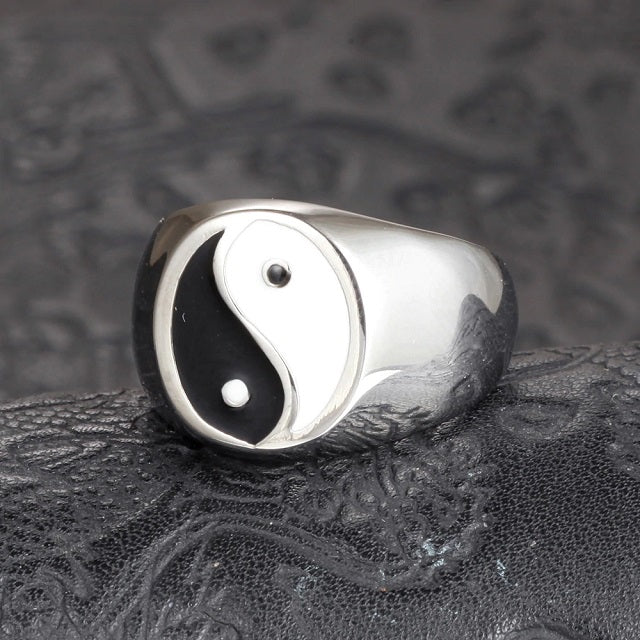 Yin Yang ring sølv