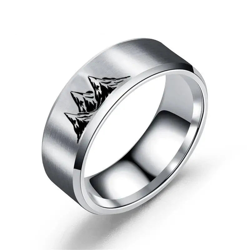 Farvede ringe med sølvbjerge