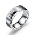 Farvede ringe med sølvbjerge