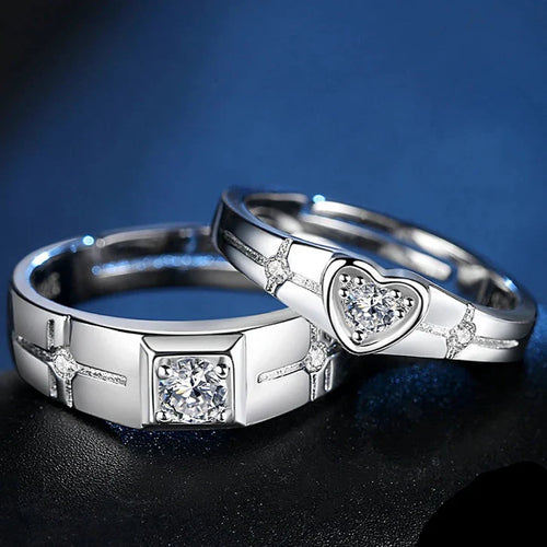 Ringe til par Zircon krystal ring til mænd