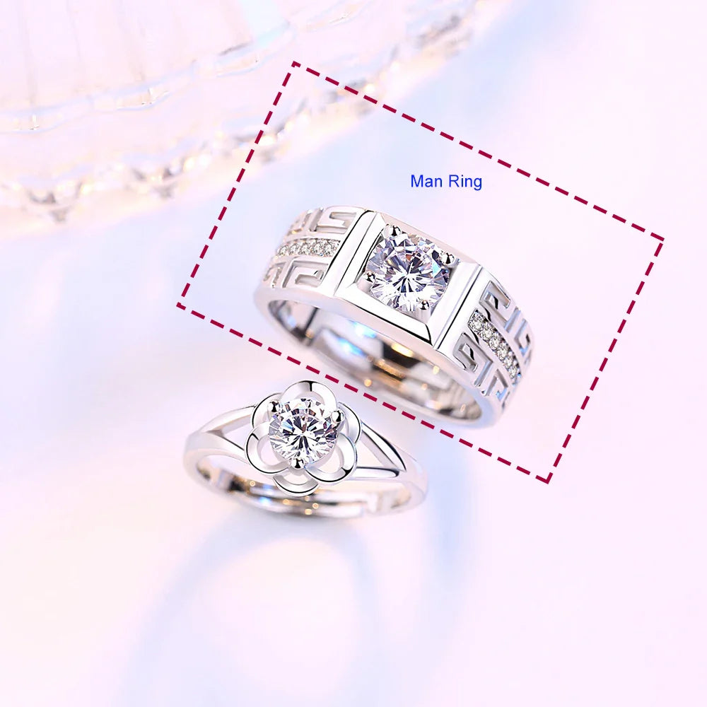 Prstýnky pro páry Kroužek Květina muž