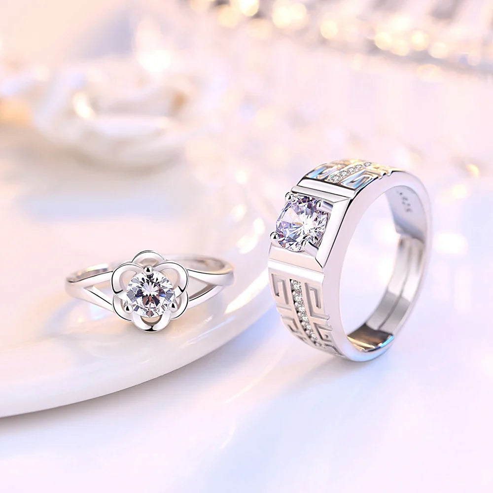 Bagues pour Couples Anneau Fleur