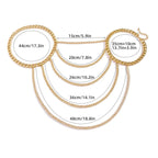 Skuldersmykke Kæde Kvinde - Kraveben & Skulder guld