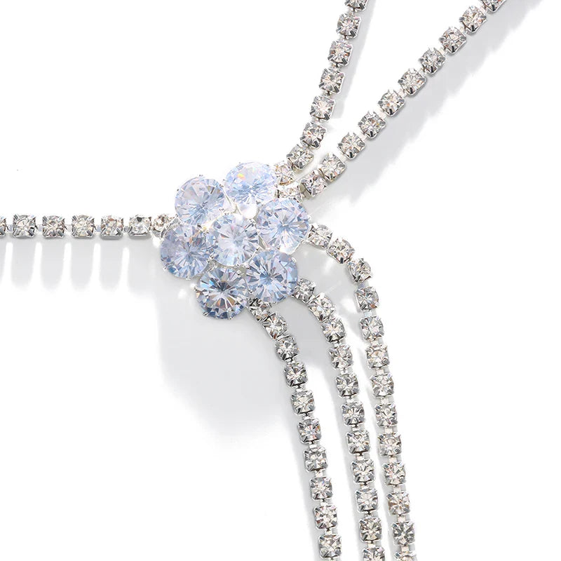 Dame Skuldersmykke - Sølv Kraveben & Skulder Kæde