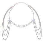 Dame Skuldersmykke - Sølv Kraveben & Skulder Kæde