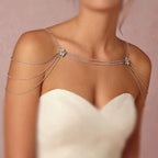 Dame Skuldersmykke - Sølv Kraveben & Skulder Kæde