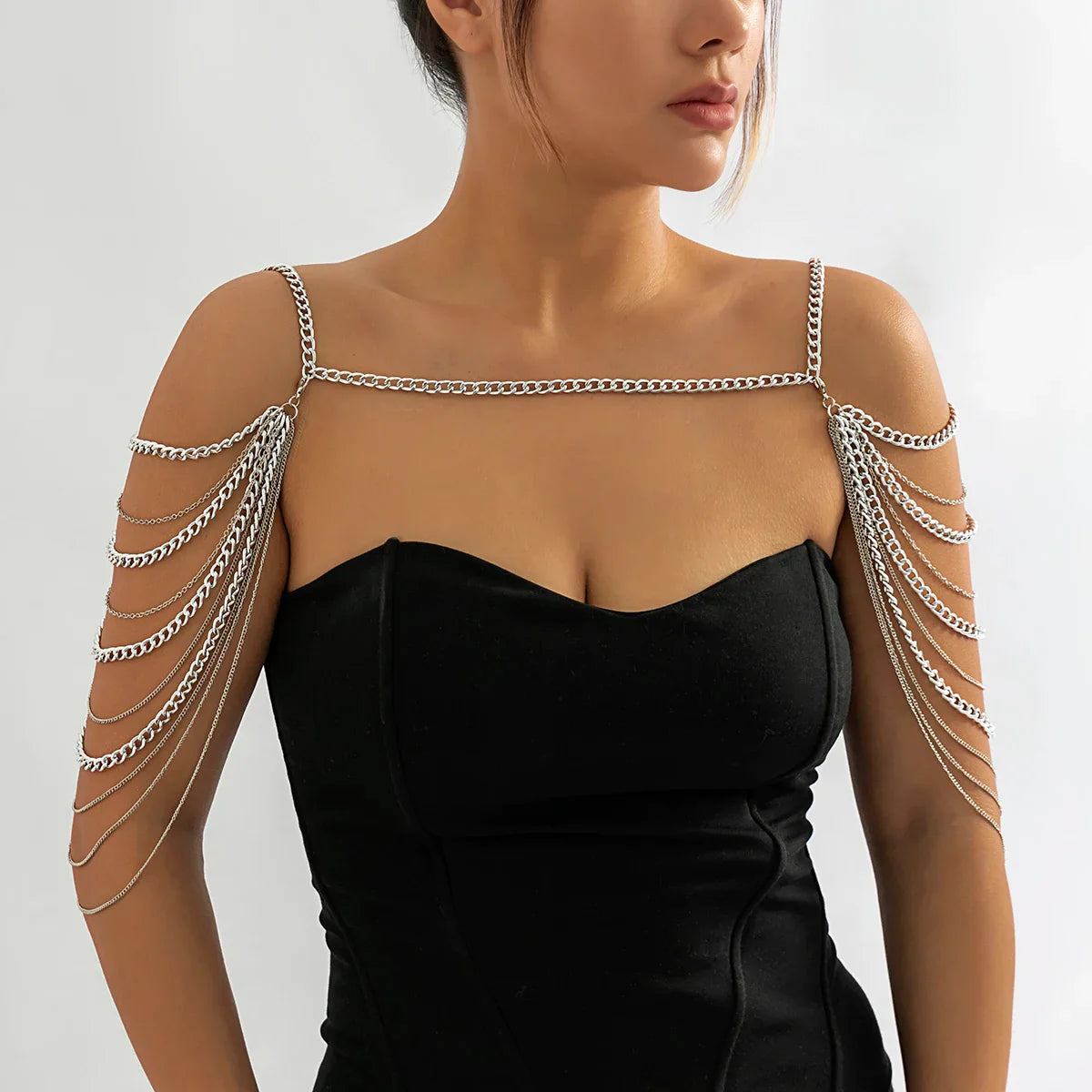 Dame Skuldersmykke - Kragebein & Skulderkjede sølv