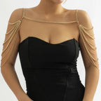 Dame Skuldersmykke - Kragebein & Skulderkjede gull