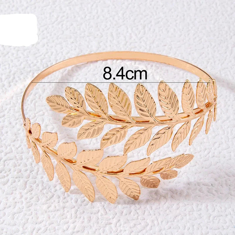 Bijou de Biceps Femme Laurier - Bracelet de Bras et Ornement Chaîne de Haut de Bras