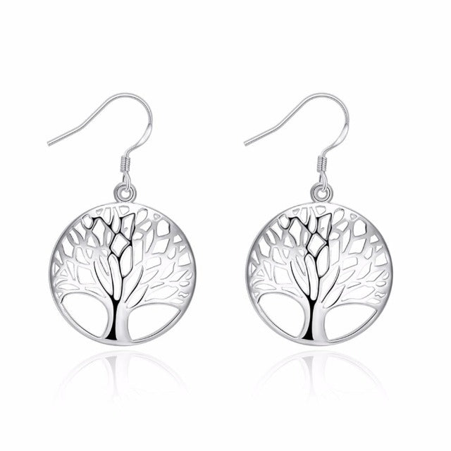 Boucle d'Oreille Arbre de Vie argent