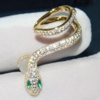 Slangehengende øredobb i gullbelagt 