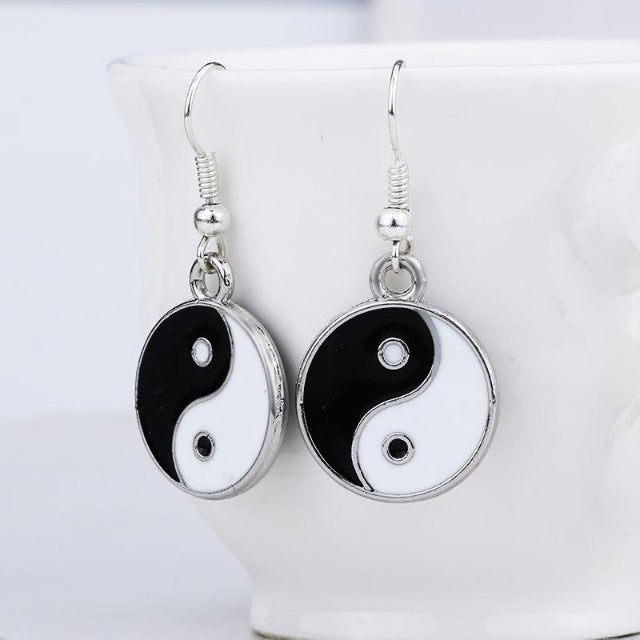 Yin Yang ørering i sølv