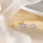 Lotusblomst Ørestikker til Kvinder i Sølv