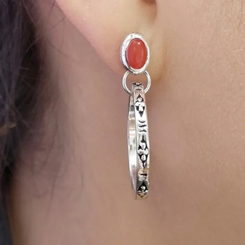 Boucles d'Oreilles Anneaux de Style Ethnique