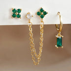 Øreringe med zirkon fødselssten