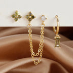 Øreringe med zirkon fødselssten