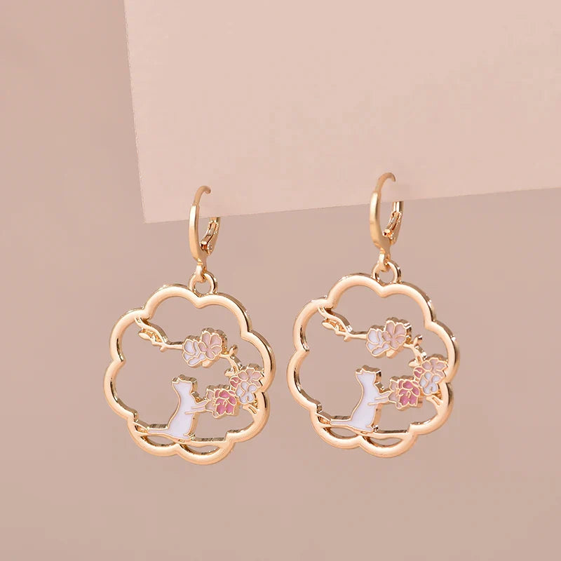 Boucles d'Oreilles Chat Mignon