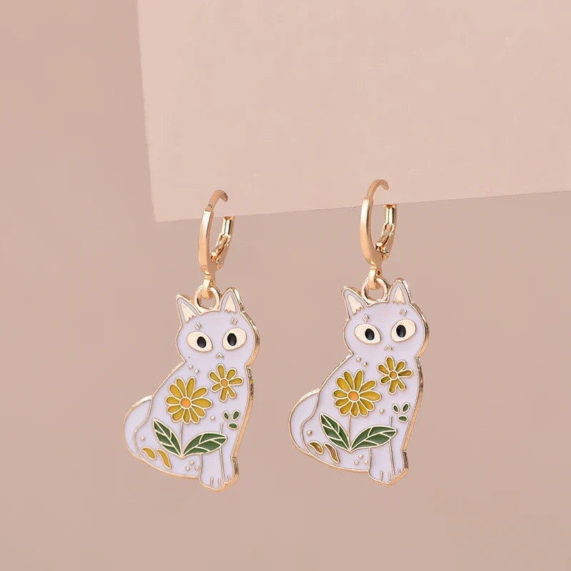 Boucles d'Oreilles Chat Mignon
