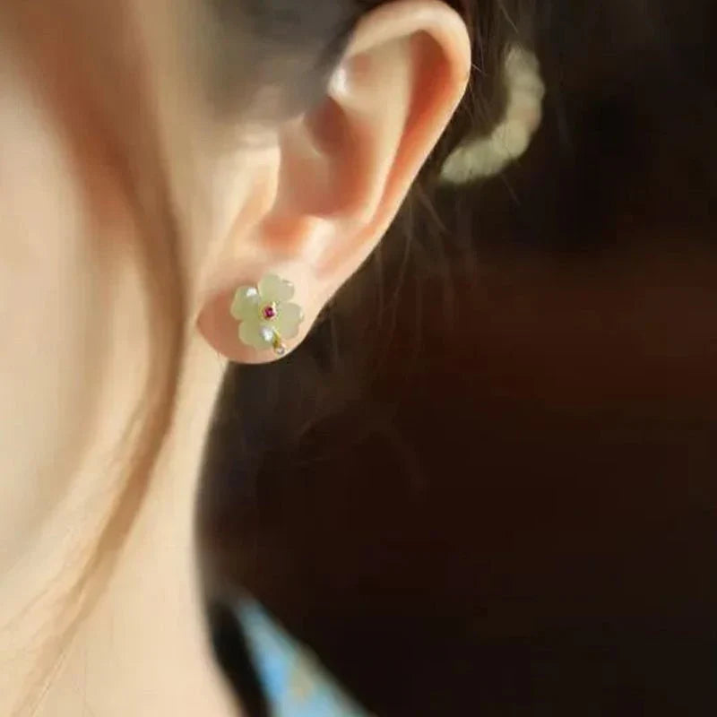 Ørestikker med 4-bladede kløver