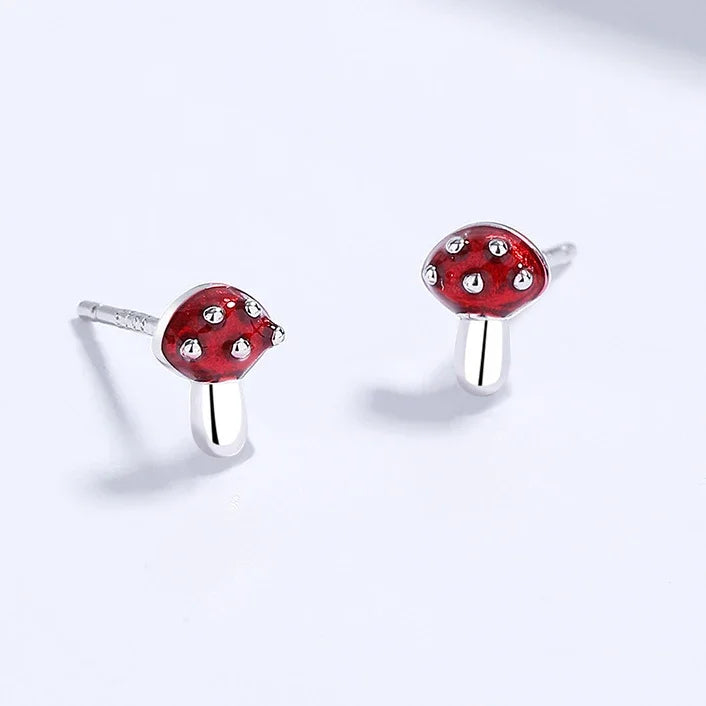 Mushroom örhängen i silver